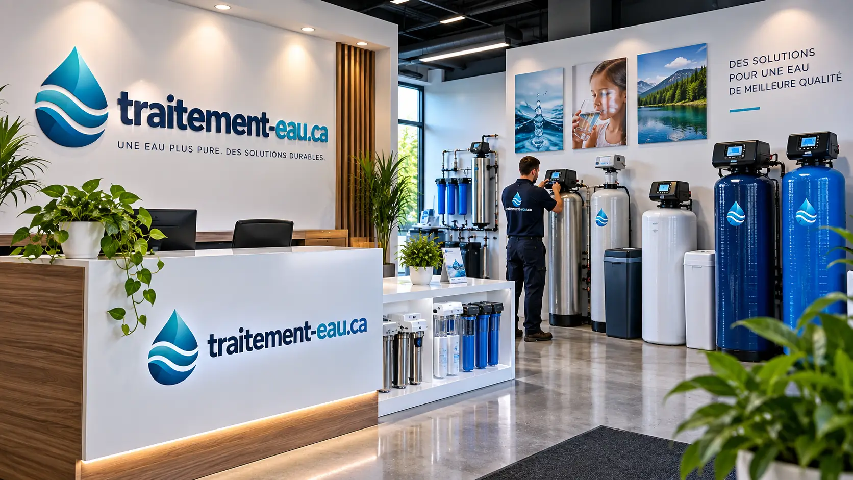 Salle de montre d'une entreprise de traitement d'eau